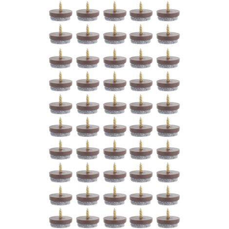 50 pièces patins antidérapants pour meubles, pieds de table/chaises en feutre, protecteurs de sol (22mm) (1/5)