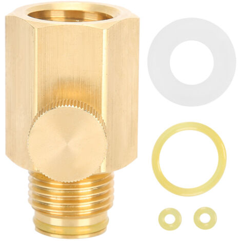 Adaptateur de Valve pour Cylindre Soda avec Interrupteur, Filetage Femelle TR21-4 vers Mâle G1/2, Compatible Soda Stream (1/5)