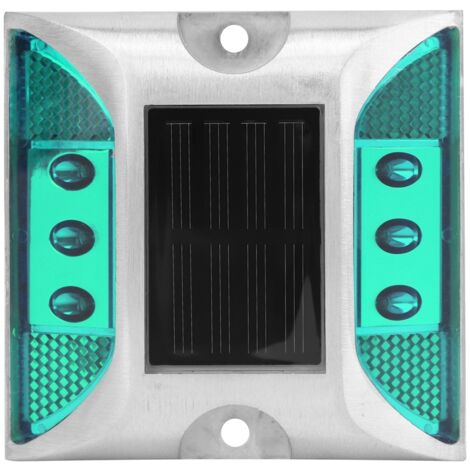 Balise LED Solaire pour Allée, Borne de Jardin Étanche, Piquet d'Éclairage Extérieur Vert (1/5)