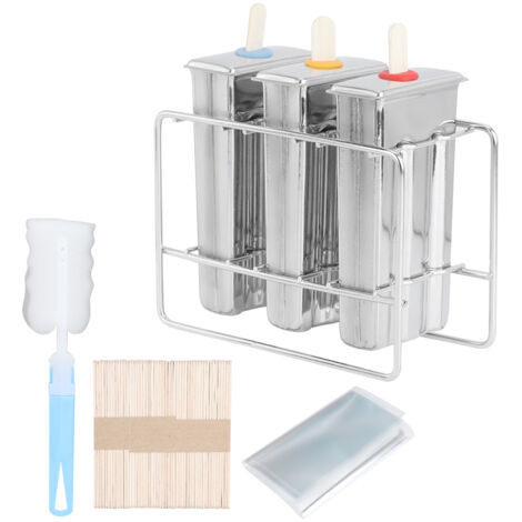 Moule à Glace en Acier Inoxydable 304 avec Brosse de Nettoyage - Kit 3 Pièces pour Cuisine DIY (1/5)