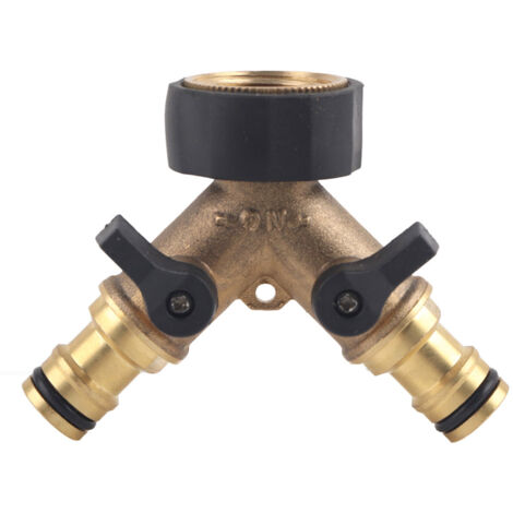 Raccord de Robinet de Jardin en Cuivre DN25 FNPT G1 - Diviseur d'Eau et Accessoires de Tuyau (1/5)