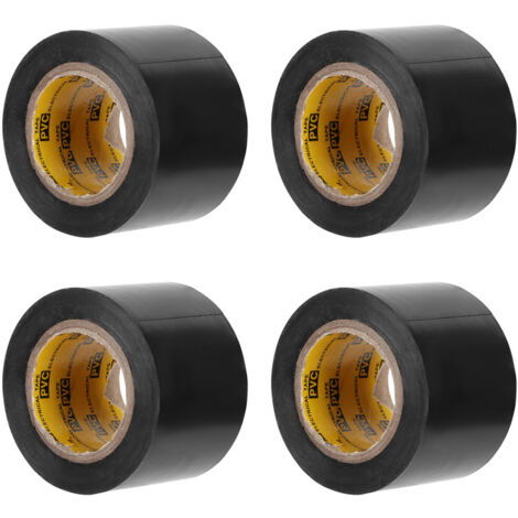 4 Rouleaux de Ruban Électrique Isolant PVC Étanche 4,4 cm Noir pour Réparations (1/5)