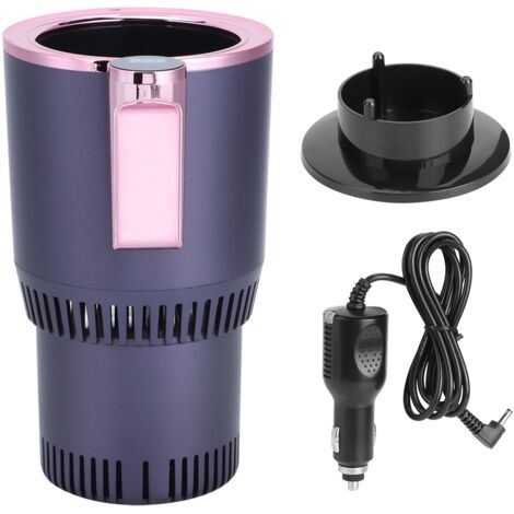 Chauffe-tasse et refroidisseur rapide pour voiture avec affichage numérique de température - Bureau, Maison - Allume-cigare violet (1/5)