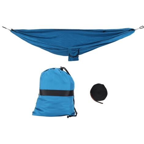 Hamac Suspendu Portable 2 en 1 pour Jardin Camping Balcon - Bleu (1/5)