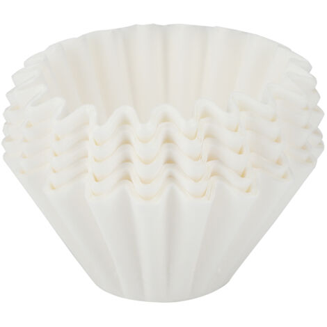 50 Pièces Filtres à Café Jetables en Forme de Tasse à Gâteau, Ondulés pour Préparation de Café (1/5)