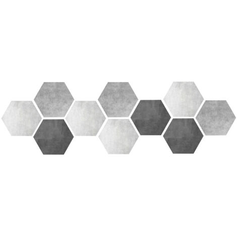 10 Autocollants Hexagonaux Adhésifs pour Carrelage, Imperméables et Antidérapants - Décoration Mur et Sol (1/5)