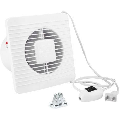 Ventilateur mural 100mm pour cuisine et salle de bain, 220V avec prise européenne (1/5)