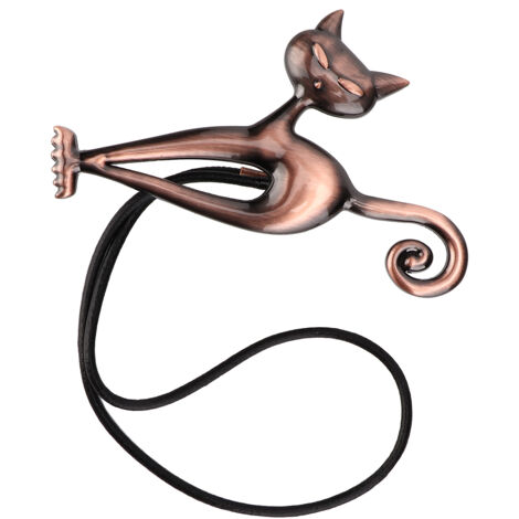 Jolis clips magnétiques rideau motif chat pour décoration intérieure - Rouge bronze (1/5)