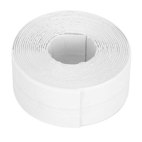 Ruban adhésif étanche 38mm blanc pour salle de bain et cuisine, anti-moisissure et imperméable. (1/5)