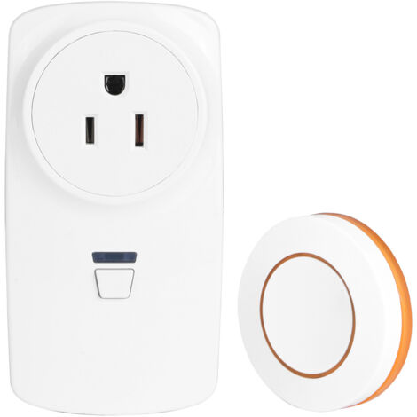 Prise Contrôlée à Distance 2 Voies sans Fil pour Appareils Ménagers - Télécommande Orange, Prise US 250V (1/5)