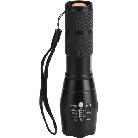Lampe Torche LED 4 Couleurs RGBW Zoomable, Imperméable pour Camping Extérieur (1/5)