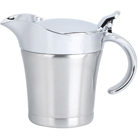 Bouilloire à Sauce Isotherme Double Paroi en Acier Inoxydable 304, 450ml (1/5)