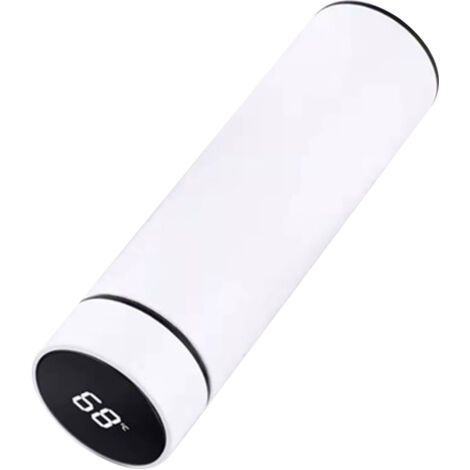 Gourde Isotherme 500ml Acier Inoxydable 304 Fond Silicone Anti-Dérapant pour Usage Quotidien Blanc (1/5)
