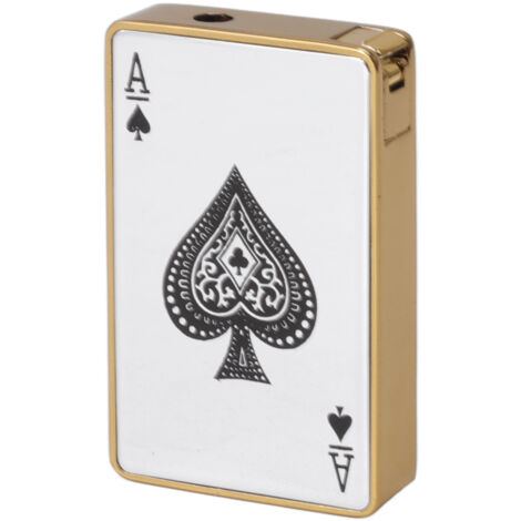 Briquet à Gaz Butane Antivent avec Miroir et Design Poker - Briquet Torche Plastique pour Hommes, Idée Cadeau Quotidien (1/5)