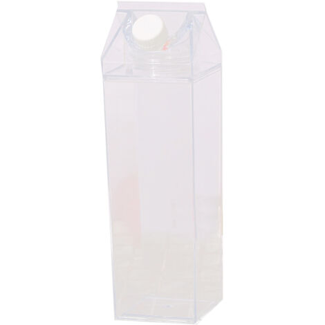 Bouteille d'eau rectangulaire en plastique PP alimentaire, 500 ml, transparente, grande capacité, étanche et anti-fuites (1/5)