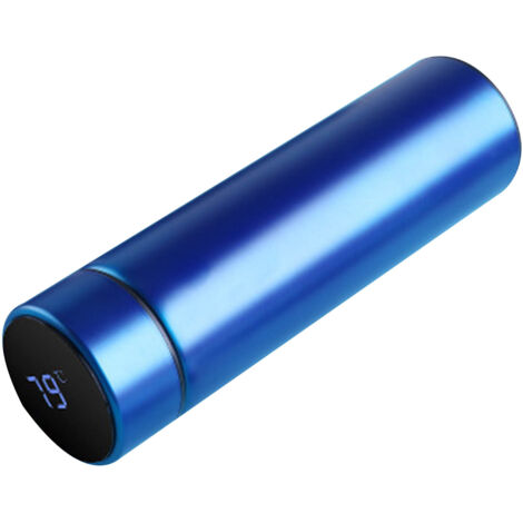 Gourde Isotherme 500ml Acier Inoxydable 304 Fond Silicone Anti-Dérapant, Portable pour Usage Quotidien Bleu (1/5)