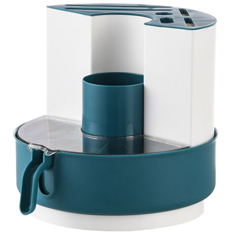 Support de rangement multifonction pour couteaux, fourchettes et baguettes en plastique rotatif à 360 degrés (1/5)