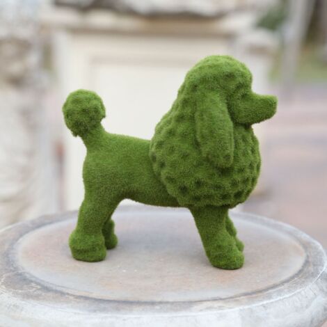 Statuette d'Animal en Résine Flockée Style Européen avec Mousse Simulée pour Jardin (1/5)
