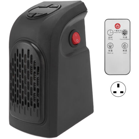 Radiateur électrique mural 400W avec télécommande, prise UK 220V - Chauffage d'appoint portable compact pour petites pièces (1/5)