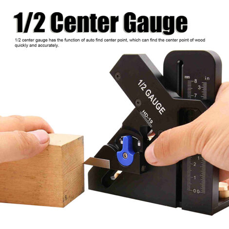 Outil de Mesure de Centre 1/2 en Alliage d'Aluminium, Précision Élevée pour Scie sur Table et Défonceuse, Détection Automatique du Centre (1/5)