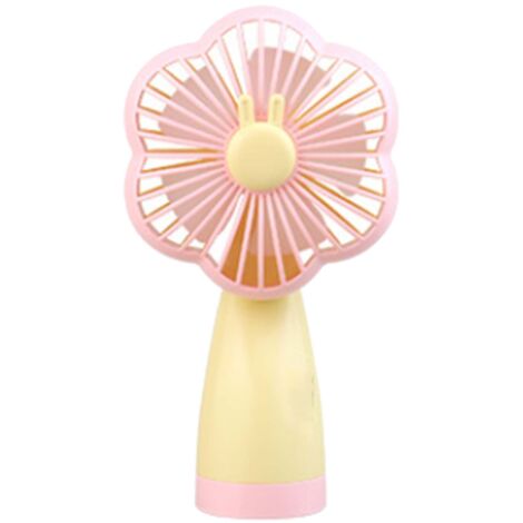 Ventilateur de Poche USB Rechargeable Portable - Mini Ventilateur Main pour Voyages - Rose Sakura (1/5)