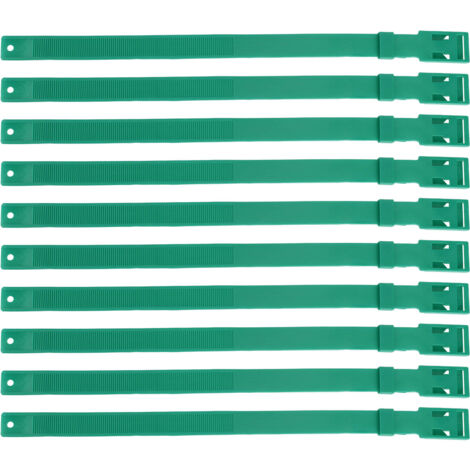 10 Pièces Collier Chèvre PU 23 Pouces Ajustable pour Bétail Vache Cheval Mouton Vert (1/5)