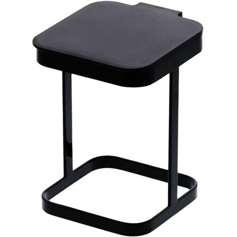 Poubelle de bureau japonaise avec couvercle pour cuisine, salon ou table - Noir (1/5)
