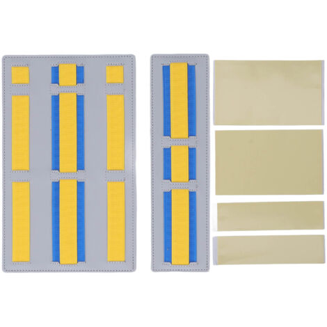 Organisateur portable en contreplaqué électronique pour câble de souris sans fil jaune, fixable sur ordinateur portable. (1/5)