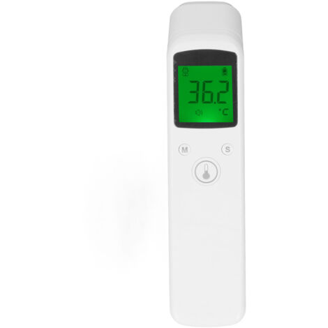 Pistolet thermique infrarouge avec signal sonore, grand écran lisible, portable et précis pour front, en ABS blanc. (1/5)