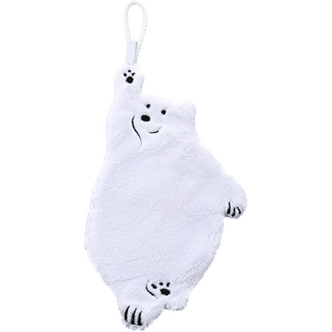Serviettes Mains Mignons Motif Ours Épais Absorbant Séchage Rapide pour Cuisine Salle de Bain (1/5)