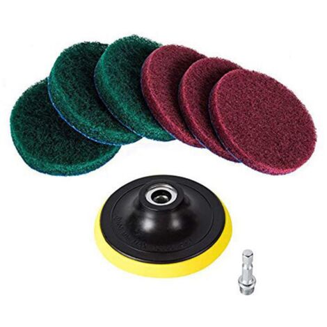 Ensemble de 12 brosses de forage pour nettoyage puissant - Éponges et tampons pour salle de bain, cuisine et automobile (1/5)