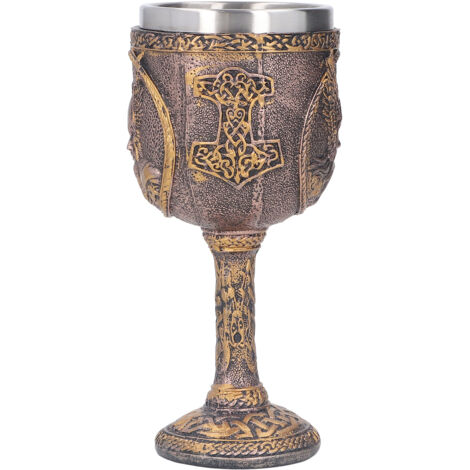Gobelet à Vin Rétro en Acier Inoxydable et Coque Résine, Tasse à Bière Décorative pour Maison, Cuisine, Bar, Fête (1/5)