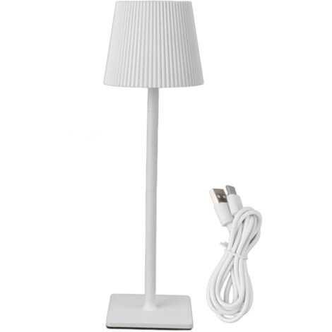 Lampe de Bureau Sans Fil à Toucher, Variation d'Intensité Continue, Recharge USB 4000mAh, Éclairage LED pour Chambre, Bureau ou Salon, Blanc (1/5)