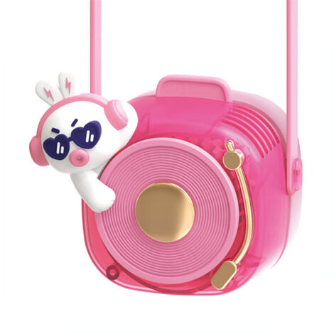 Ventilateur de cou sans pales, rechargeable USB, 3 vitesses, portable et léger pour extérieur - Rose