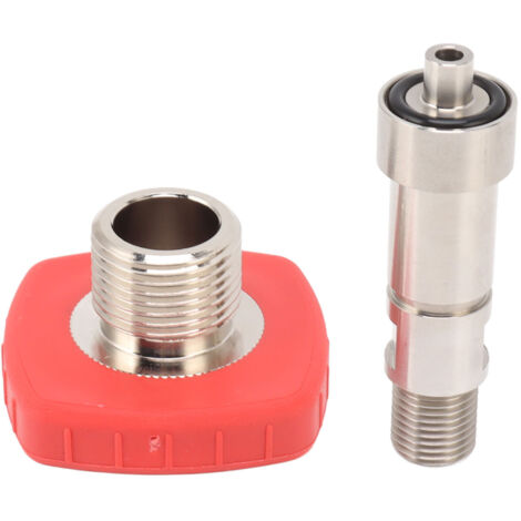 Connecteur de Réservoir CO2 en Acier Inoxydable, Adaptateur G5/8 vers 1/4 BSPP, Pièce de Rechange pour Bouteille CO2 (1/5)