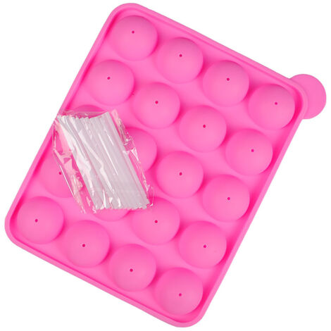 Moule en Silicone pour Sucettes Sphériques - 20 Cavités avec Bâtons Inclus (1/5)