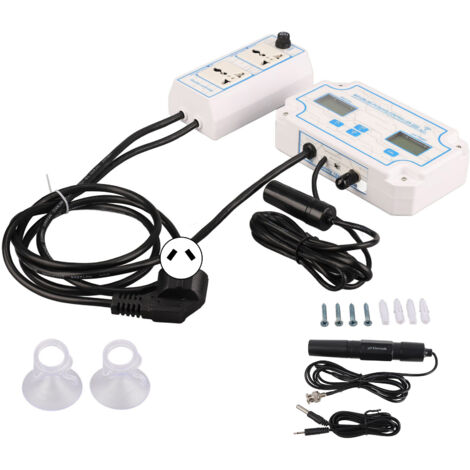 Contrôleur de Qualité d'Eau Wifi PH W2825 3 en 1 : Détecteur Numérique de Salinité et PH avec Surveillance par Application pour Aquaculture, Prise AU 230V (1/5)