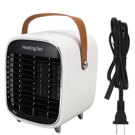 Radiateur électrique portable mini léger - Protection surchauffe - Blanc - Prise US 110V - Chauffage d'appoint moderne (1/5)
