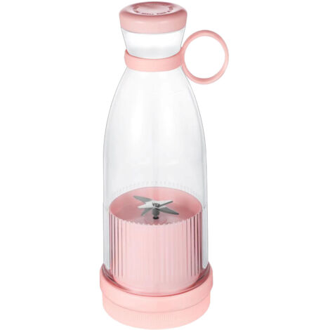 Mixeur Portable Rechargeable Multifonction Extracteur de Jus Mini Électrique Rose pour Voyage Dortoir (1/5)