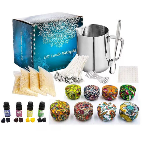 Kit de Fabrication de Bougies en Cire d'Abeille avec Pot, DIY pour Adultes et Ados - Idée Cadeau Créatif (1/5)