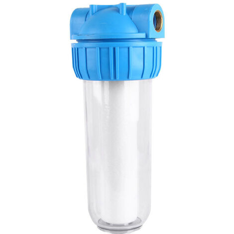 Boîtier de Filtre à Eau 10 Pouces avec Port en Laiton 1 Pouce Transparent pour Élimination des Impuretés (1/5)