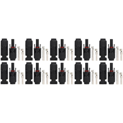 10 Jeux de Connecteurs Solaires 30A 1000V Ignifuges, Prises Mâle et Femelle pour Câbles Panneaux Solaires 100V (1/5)