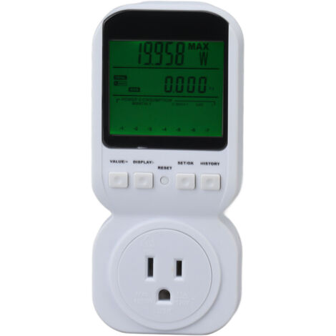 Moniteur d'Énergie Électrique 15A 60Hz 1800W - Prise de Mesure Haute Précision TS 8000 - Compteur de Puissance, Tension et Ampères avec Écran LCD Numérique pour 120V US (1/5)
