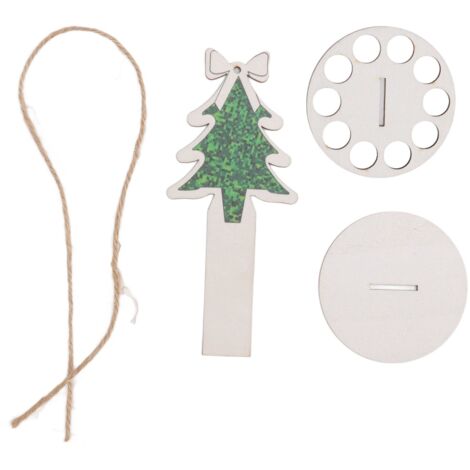 Gâteau à billets de Noël en bois - Décoration unique pour sapin, DIY créatif et ornement festif (1/5)