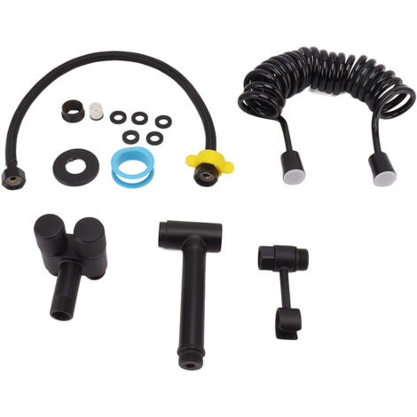Kit de Douchette Toilette Bidet en Laiton Moderne Haute Pression pour Femmes, Noir Salle de Bain (1/5)