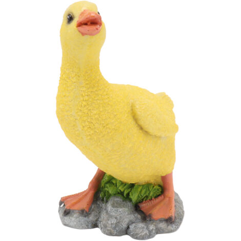 Figurine Canard en Résine Décor Bureau Jaune - Cadeau Déco Animalière pour Maison (1/5)