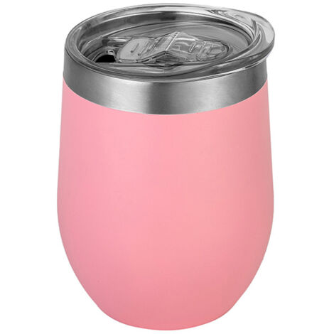 Tasse Isotherme en Acier Inoxydable 360ml Grande Capacité Anti-Dérapante Portable pour Café Cadeau Rose (1/5)