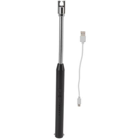 Briquet à arc rechargeable anti-vent pour bougies, cuisinière à gaz et aromathérapie, couleur noire (1/5)