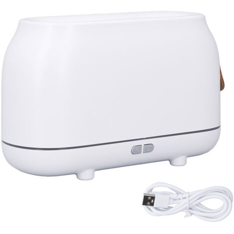 Diffuseur d'air avec flamme LED 180ml - Humidificateur USB pour bureau et chambre à coucher - Blanc (1/5)
