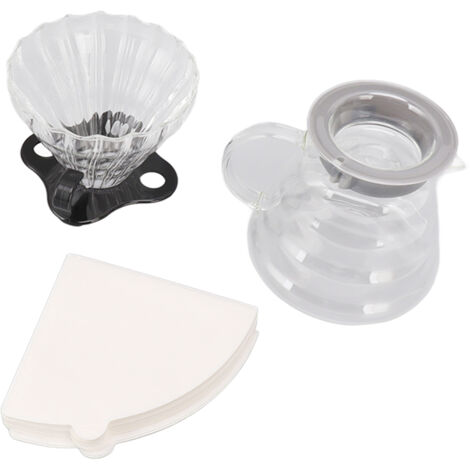 Cafetière Filtre Verre 600ML avec Pot et Filtres Papier pour Maison et Café (1/5)